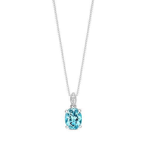 4 Prong Oval 9X7mm Flash Lab Grown Diamond Pendant Necklaces