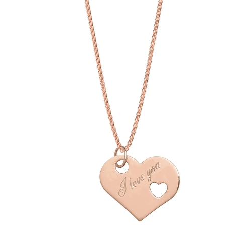 Rose Gold Personalise Pendant Necklace