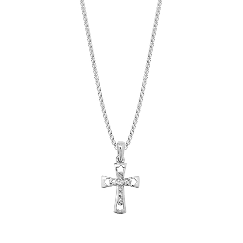 Baguette elegance Cross Pendant Necklaces