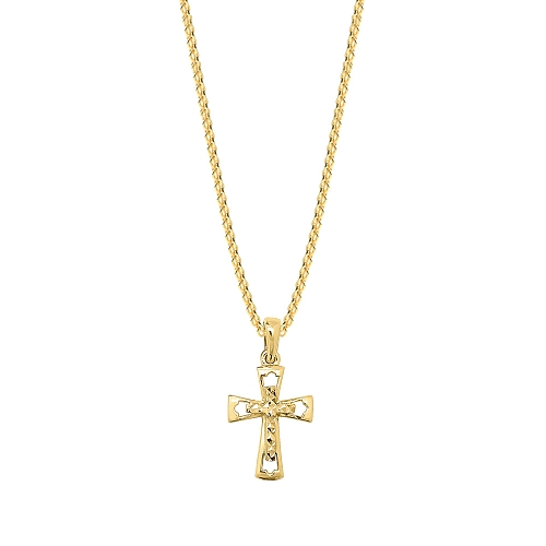 Yellow Gold Baguette elegance Pendant Necklaces