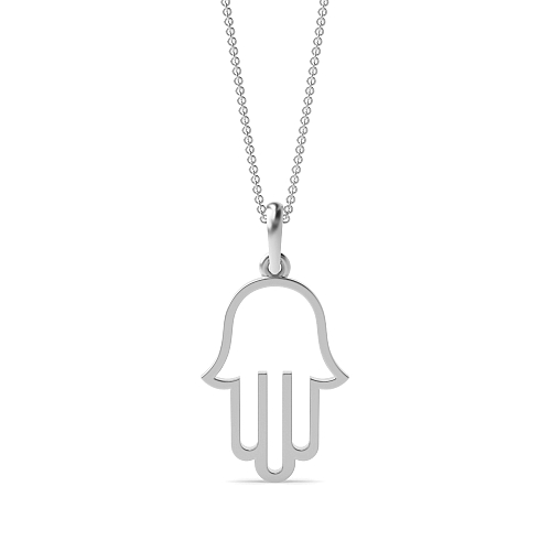 Silver Hamsa Pendant Necklaces