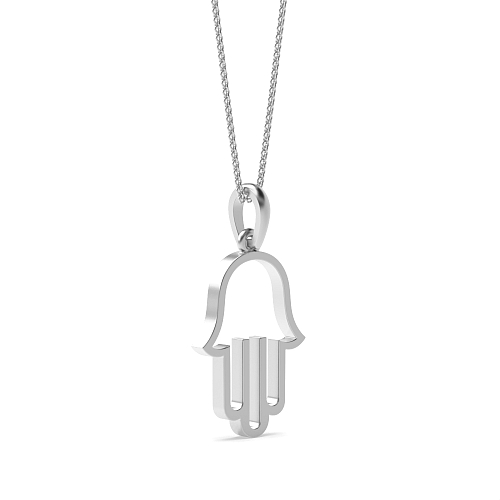 Silver Hamsa Pendant Necklaces