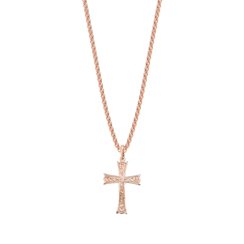 Buy Online Plain Metal Cross Style Pendant Necklace - Abelini