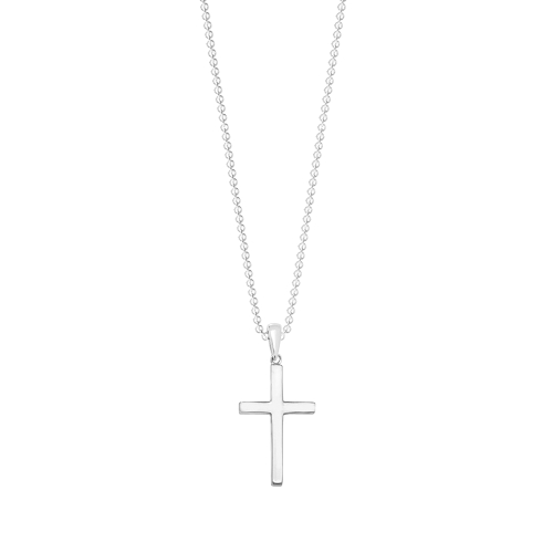Buy Plain Metal Cross Diamond Pendant Necklace  - Abelini
