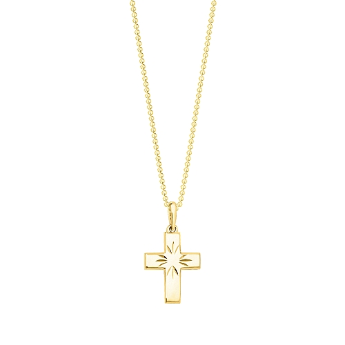 Yellow Gold Plain metal latin Pendant Necklaces