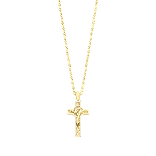 Yellow Gold Jesus Pendant Necklaces