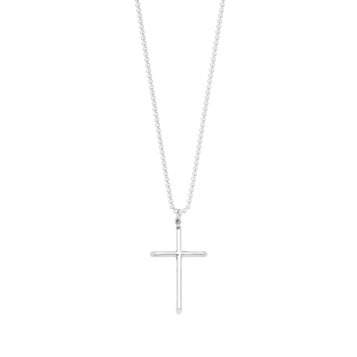 White Gold Cross Pendant Necklaces