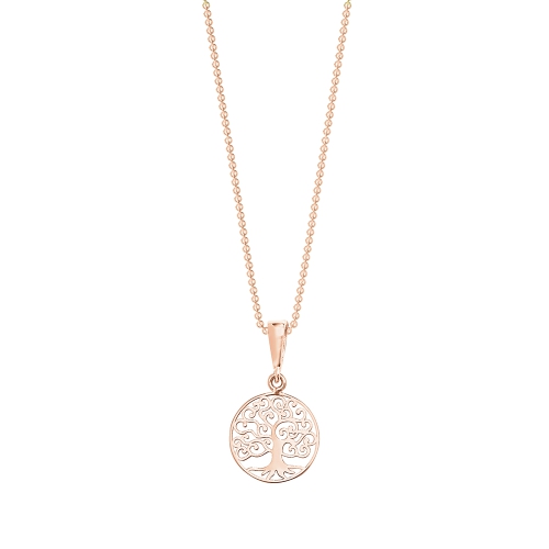 Round Rose Gold Naturally Mined Diamond Designer Pendant Necklaces