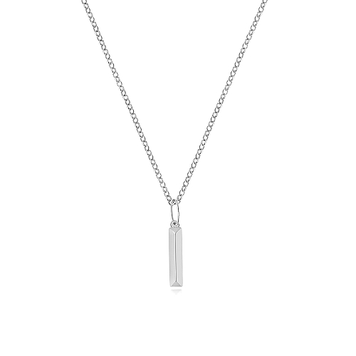 Silver Letter i charm Pendant Necklaces