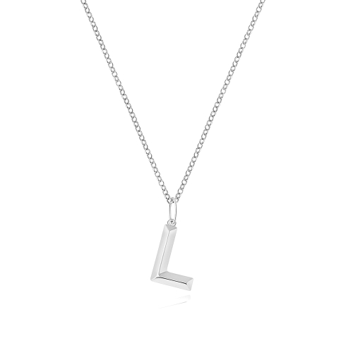Silver Letter amulet l Pendant Necklaces
