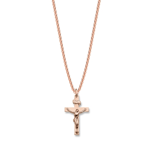 Plain metal vintage jesus cross pendant necklace