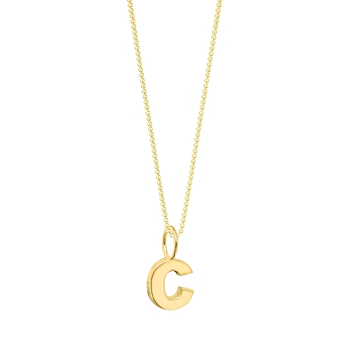 Yellow Gold Gamma spark c Pendant Necklaces