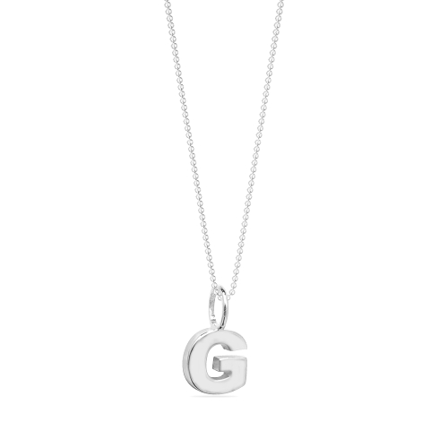 White Gold Initial Pendant Necklaces