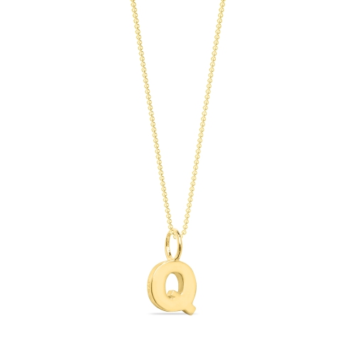 Yellow Gold Rho shine q Pendant Necklaces
