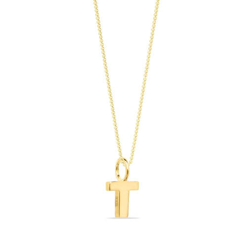 Yellow Gold Upsilon gleam t Pendant Necklaces