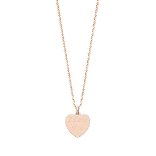 Buy Plain Metal Heart Shape Personalised Pendant  - Abelini