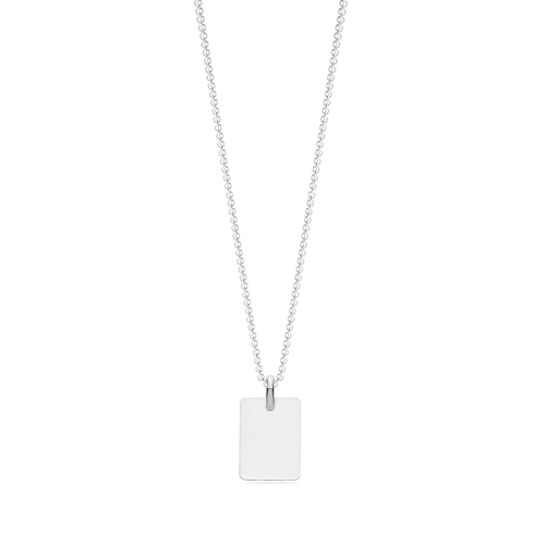 plain metal rectangular shape pendant