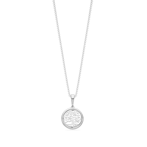 Plain tree small Pendant Necklaces