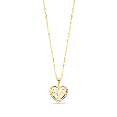 Yellow Gold Tree of life Pendant Necklaces