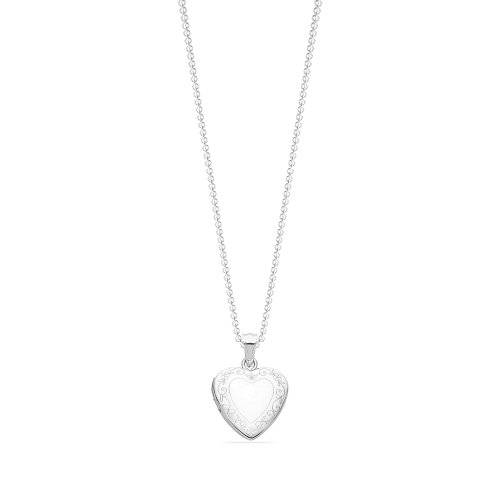 Platinum Heart Pendant Necklaces