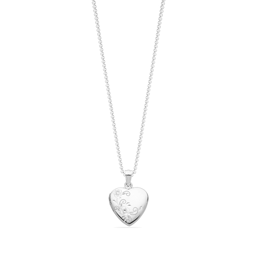 Silver Heart Pendant Necklace