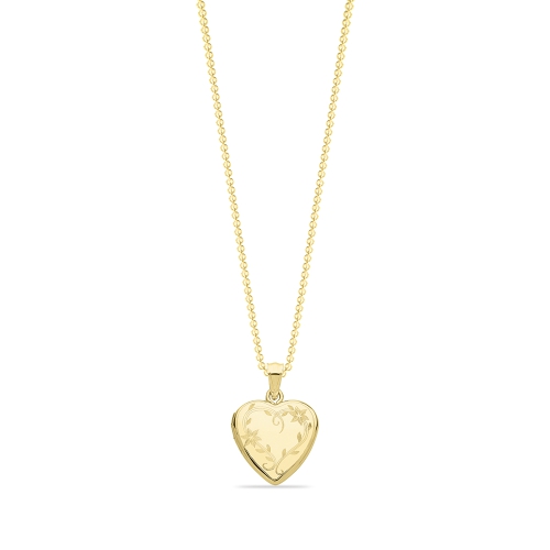 Yellow Gold Locket in shape Pendant Necklaces