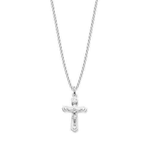 Silver Crucifix spark Pendant Necklaces