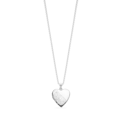 Silver Heart Pendant Necklace