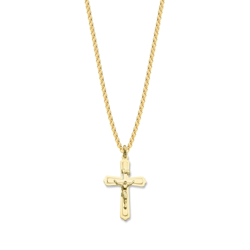 Yellow Gold Jesus christ Pendant Necklaces