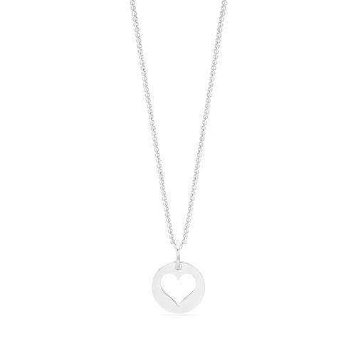 White Gold Heart Pendant Necklaces