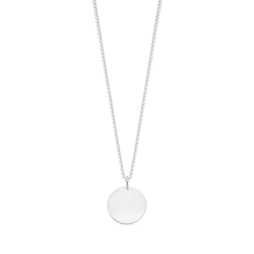 Plain disc Pendant Necklaces