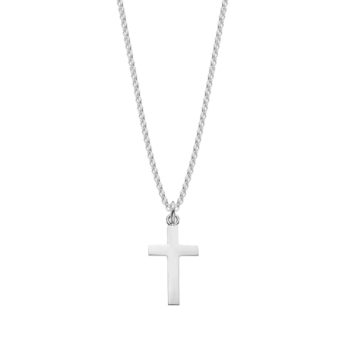 Buy Plain Metal Cross Pendant Necklace Online Uk - Abelini