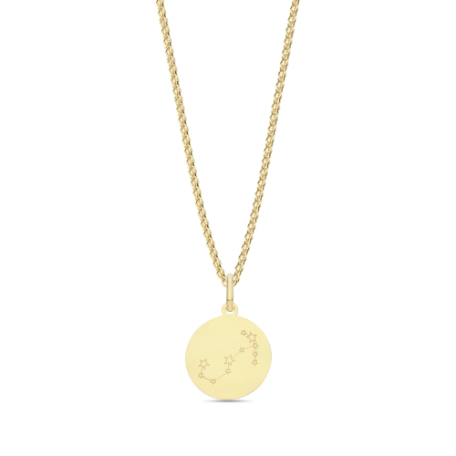 Yellow Gold Zodiac constellation scorpio Pendant Necklaces