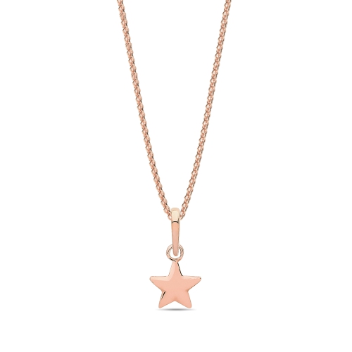 Rose Gold Star Personalise Pendant Necklace