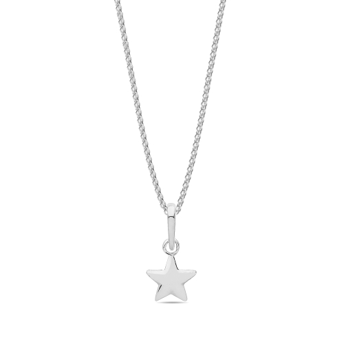 Silver Star Pendant Necklaces