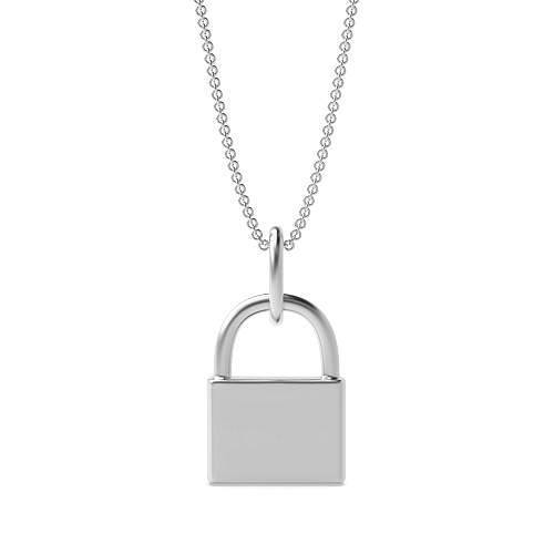 Platinum Lock Designer Pendant Necklaces