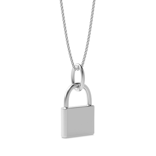 Platinum Lock Designer Pendant Necklaces