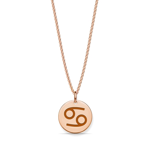 Round Rose Gold Naturally Mined Diamond Personalise Pendant Necklaces
