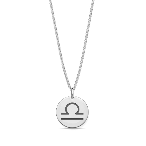 Silver Libra zodiac Pendant Necklaces