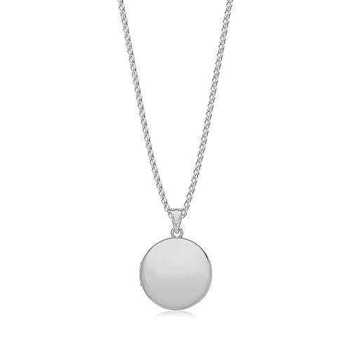 Plain locket round Pendant Necklaces