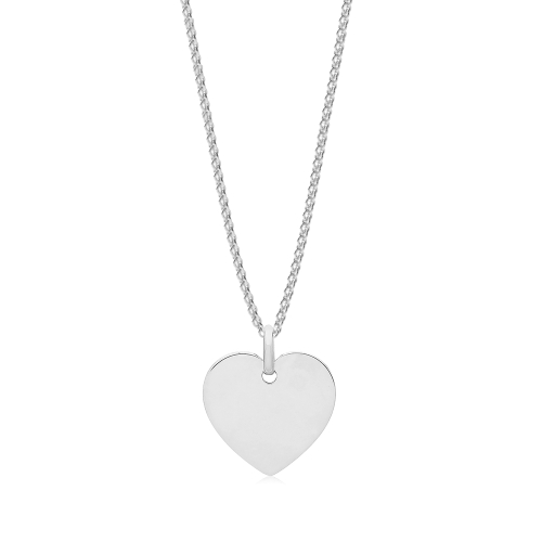 Round Platinum Naturally Mined Diamond Heart Pendant Necklaces