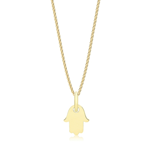 Yellow Gold Hamsa Pendant Necklaces