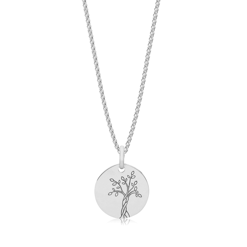 Purchase Plain Metal Engraved Tree Of Life Pendant - Abelini