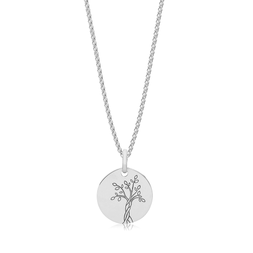 Silver Engraved tree of life Pendant Necklaces