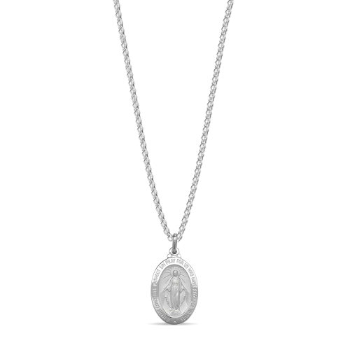 Oval shaped miracilous Pendant Necklaces