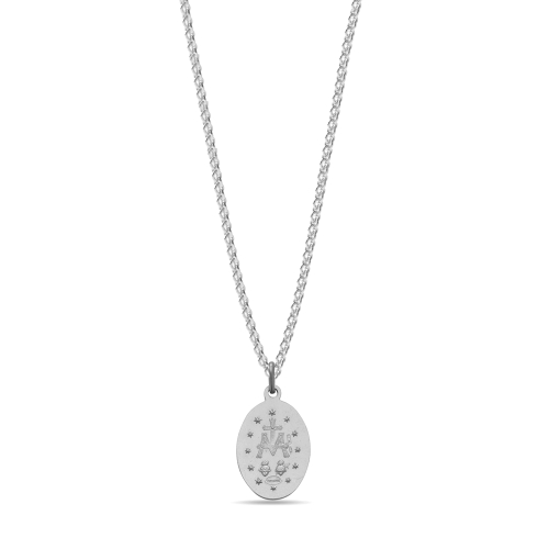 Plain oval shaped miracilous Pendant Necklaces