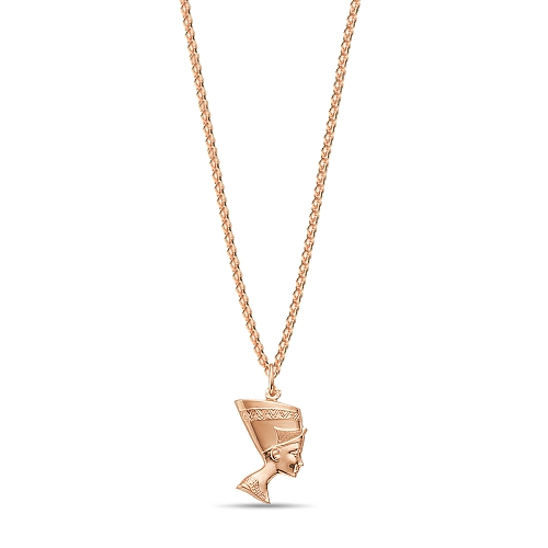 Rose Gold Nefertiti Personalise Pendant Necklace