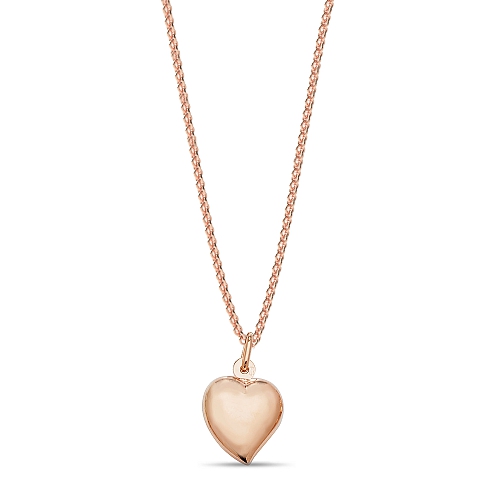 Rose Gold Dazzle Heart Pendant Necklace