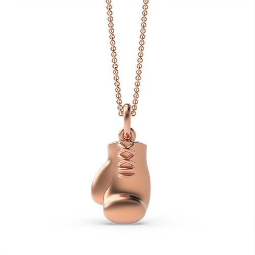 Rose Gold Boxing glove Pendant Necklaces