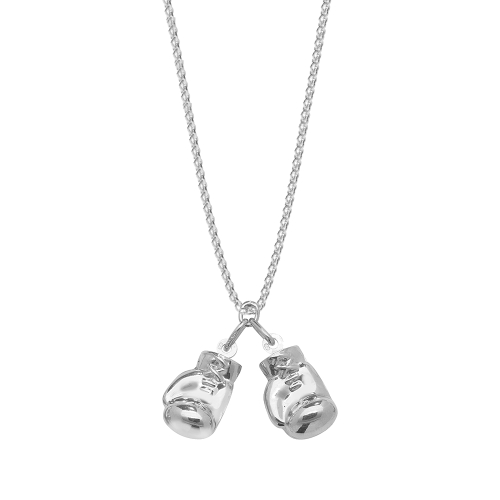 Double boxing glove Pendant Necklaces